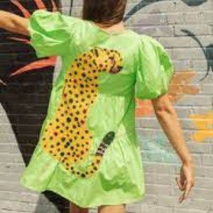 | QUEEN OF SPARKLES | Sequin Leopard Back Dress